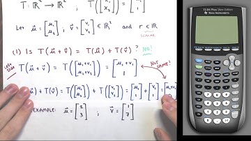 Determine if a Transformation is Linear