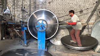 : amazing process of Powerful dish antenna Local factory Manufacturing iron sheet into a Dish tv