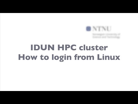 How to login IDUN HPC cluster from Linux