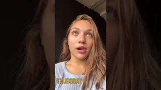 Maddie Ziegler and Millie bobby brown instagram story
