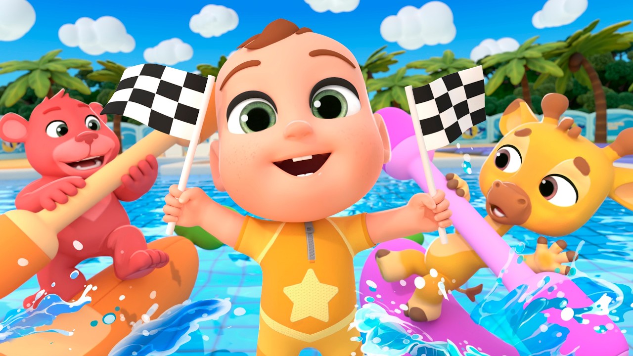 Swimming Pool Challenge – Jump, Swim & Have Fun! + MORE Educational Nursery Rhymes & Kids Songs