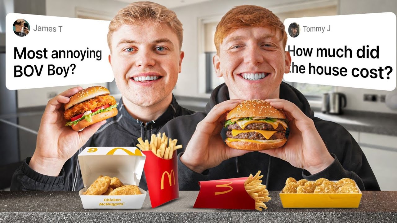 Chazza & Angryginge Bov House Q&A Mukbang!