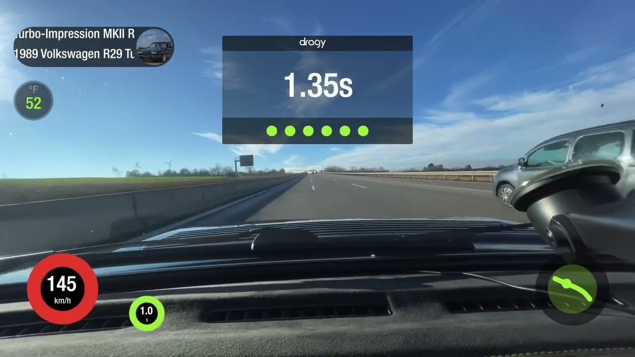 Fastest Street MKII Turbo Stick Shift King Golf 2 Turbo 2.91sec 100-200km/h