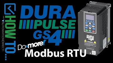 Do-more PLC Connect to a DURApulse GS4 VFD via Modbus RTU from AutomationDirect