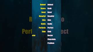 Similar words in Spanish