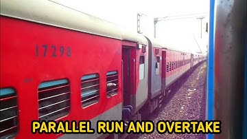 PARALLEL RUN AND OVERTAKE|| Bhopal Shatabdi Overtakes Kushinagar Express Near Vidhisha!!