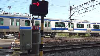 宇都宮線 第三中道踏切 Ｅ５３１系Ｋ５５３編成 ＫＹ出場通過 2022.04.25