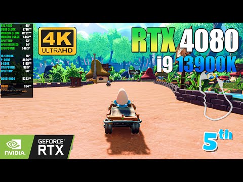 Smurfs Kart : RTX 4080 + i9 13900K ( 4K Maximum Settings )