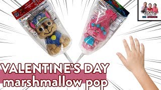 Vang Kids Eating Valentine's Day Marshmallow Pop
