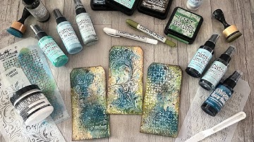 A few minutes of fun - with grungy stencilled texture paste
