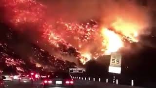Wild fires spread in california this allmost looks like a movie scene.
