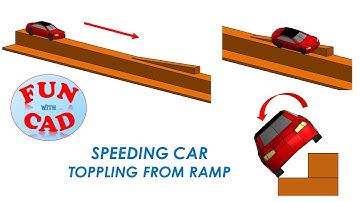 Speed CAR topple after climbing incline ramp | SolidWORKS Motion Assembly | Basic Animation Tutorial