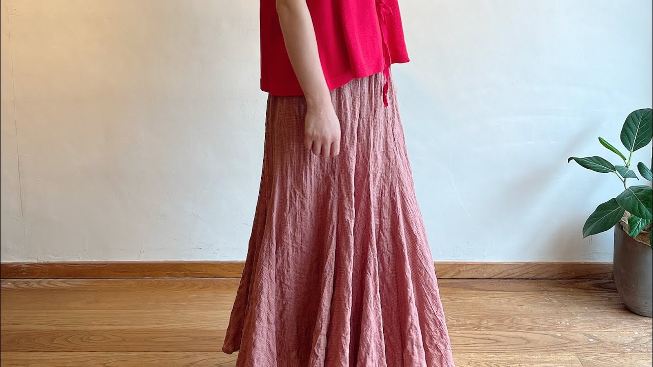 MEYAME / Gingham Check Pleated Flare Skirt - YouTube