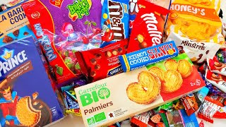 New Yummy snack opening Satisfying sounds M&M's candy Germany sweets Tony's choco prince biscuits screenshot 4