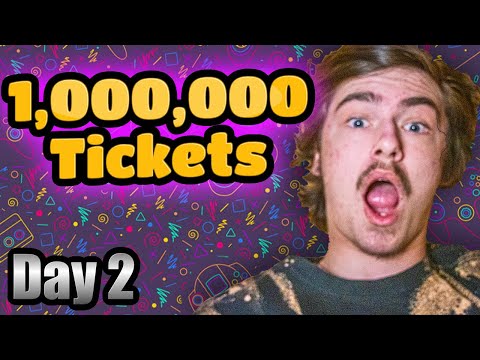 IM WINNING 1,000,000 ARCADE TICKETS IN 25 DAYS!!! (Day 2)