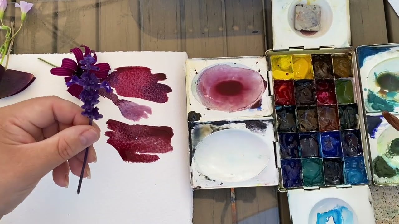 Akvarell övning : LILA NYANSER