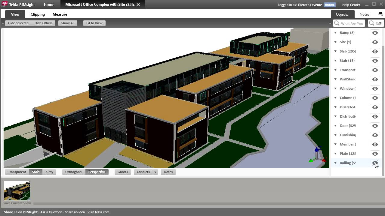 Publishing the ArchiCAD model to Tekla BIMsight