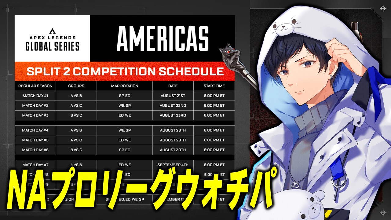 Americas NA Day4プロリーグウォチパ　【あれる】│APEX