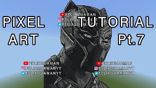 Minecraft Pixel Art Tutorial - Black Panther Part 7