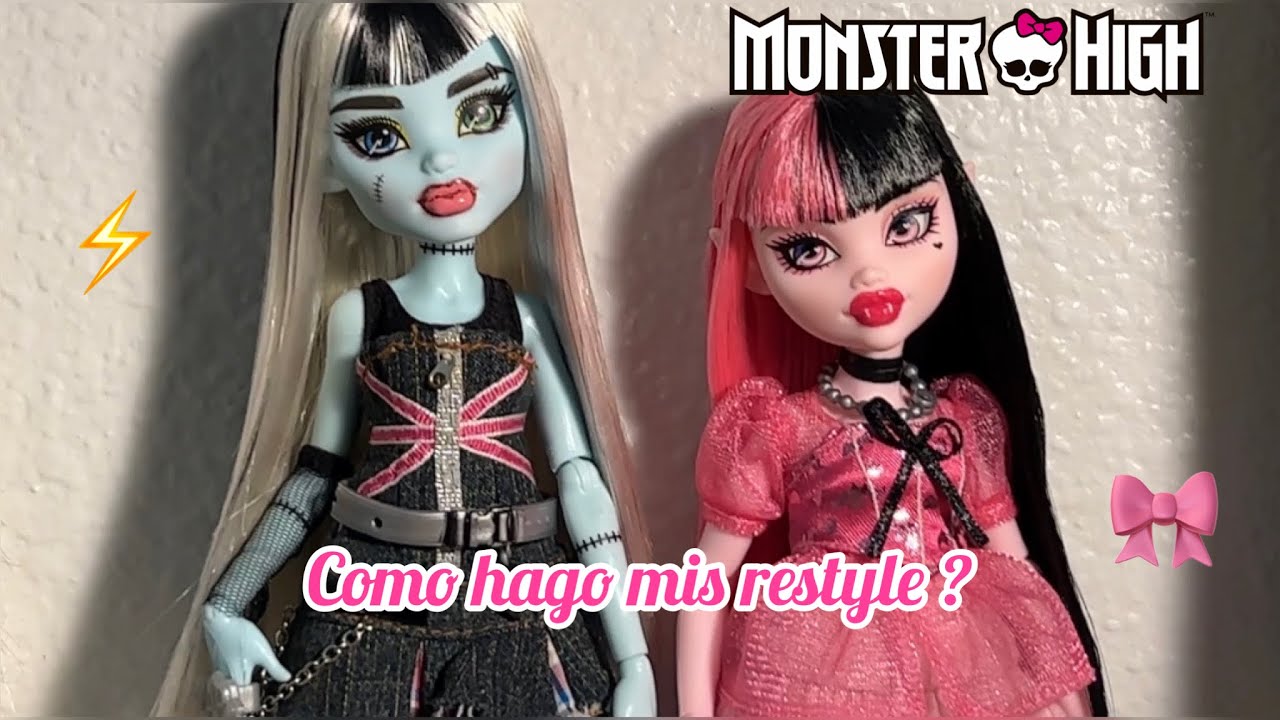 Haciendo el restyle, de draculaura y Frankie g3.⚡️💗