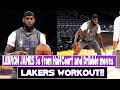 Lakers Lebron James Workout with Phil Handy |  Half court Jumpers and how to score on defenders !!!