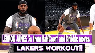 Lakers Lebron James Workout with Phil Handy | Half court Jumpers and how to score on defenders !!!