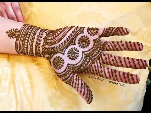 EASY FULL HAND MEHENDI | SIMPLE MEHNDI HENNA DESIGN TUTORIAL FOR PALMS