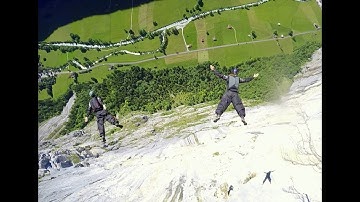 Max & Eva BASE jumping - Switzerland
