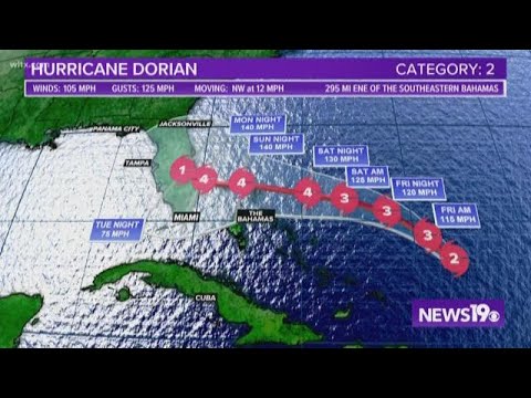 Hurricane Dorian moves closer to Florida