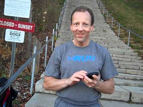 Exercising on The Stairs for Cardio Work In Prepar...