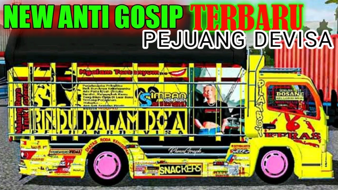  Gambar  Mod Bussid Truck Anti  Gosip  livery truck anti  gosip 