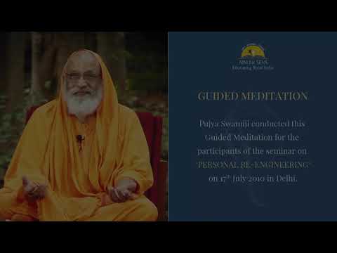 Guided Meditation Session by Pujya Swami Dayananda Saraswati - YouTube