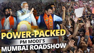 Unprecedented scenes from PM Modi's magnificent roadshow in Mumbai