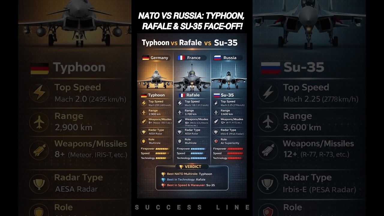 Eurofighter Typhoon vs Dassault Rafale vs Sukhoi Su-35: Ultimate Fighter Jet Showdown