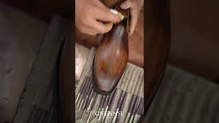 Gifennse Brown Loafer Coloring Process | Handmade Leather Magic Z #leather #shoes #handmade