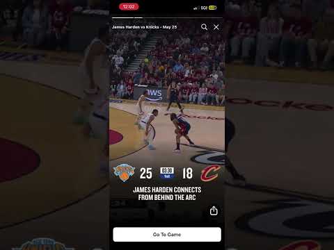 James Harden 3 Pointer Vs. Knicks #sports #nba #basketball #cavaliers #jamesharden