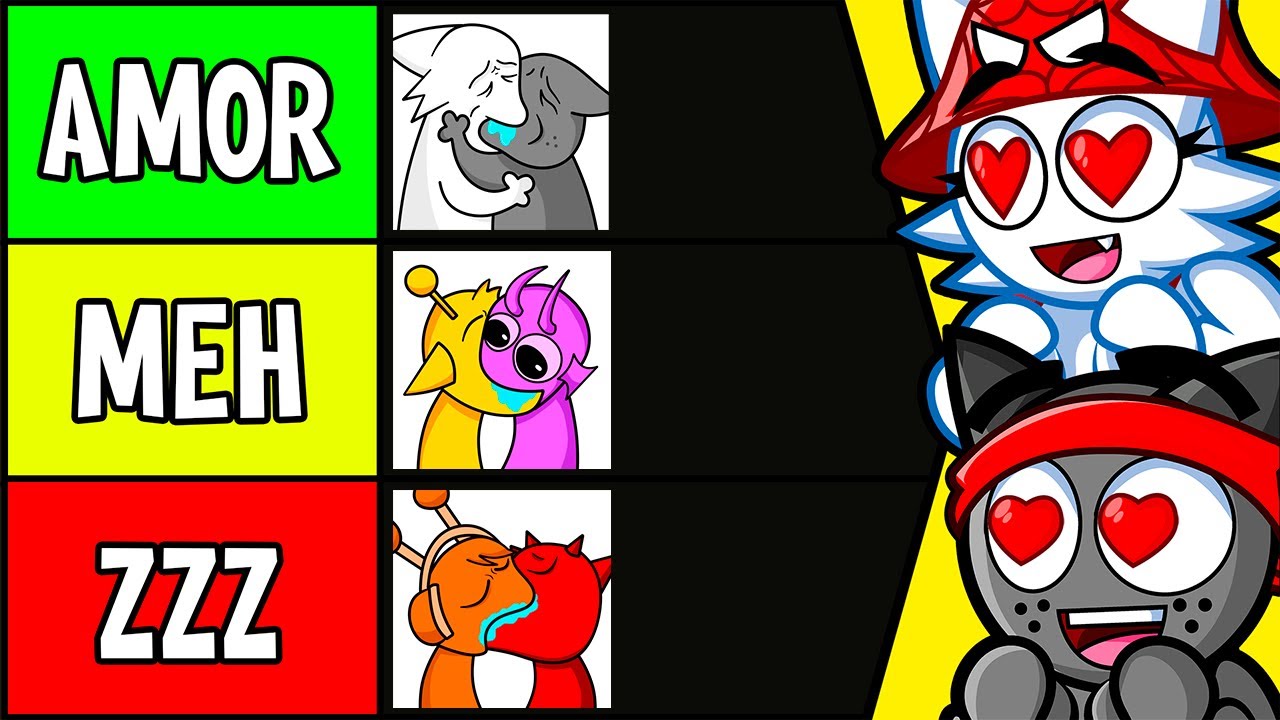 Gray & Wenda RANKEAN las MEJORES PAREJAS SPRUNKI en una Tierlist!