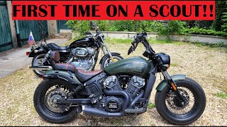 Sportster Guy Rides an Indian Scout for the FIRST TIME!!