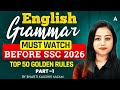 SSC English 2025 | English Grammar | Top 50 Golden Rules | Complete Guide By Bharti Kaushik Ma'am
