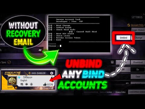 I Unbind a Free Fire Account | Without Recovery Email😎Using Access Token😨 (Don't Try This)⚠️