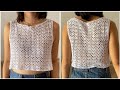Super 👍 💯 Easy Crochet Summer Top Stitch New Crochet Stitch for Cardigans tops blouse vest