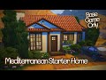 Base Game Mediterranean Starter Home || The Sims 4 Speed Build