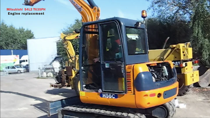 EXCAVATOR Hanix H56C K4N replacement by a S4L2 T63SPH DET-MITSUBISHI