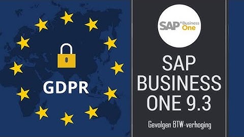 GDPR in SAP Business One 9.3