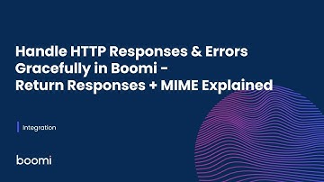 Handle HTTP Responses & Errors Gracefully in Boomi | Return Responses + MIME Explained