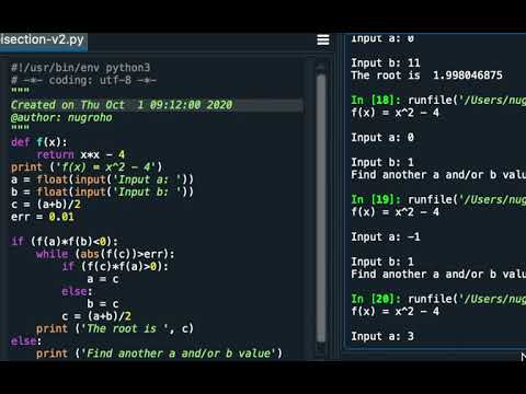 Bisection in Python (with warning) - YouTube