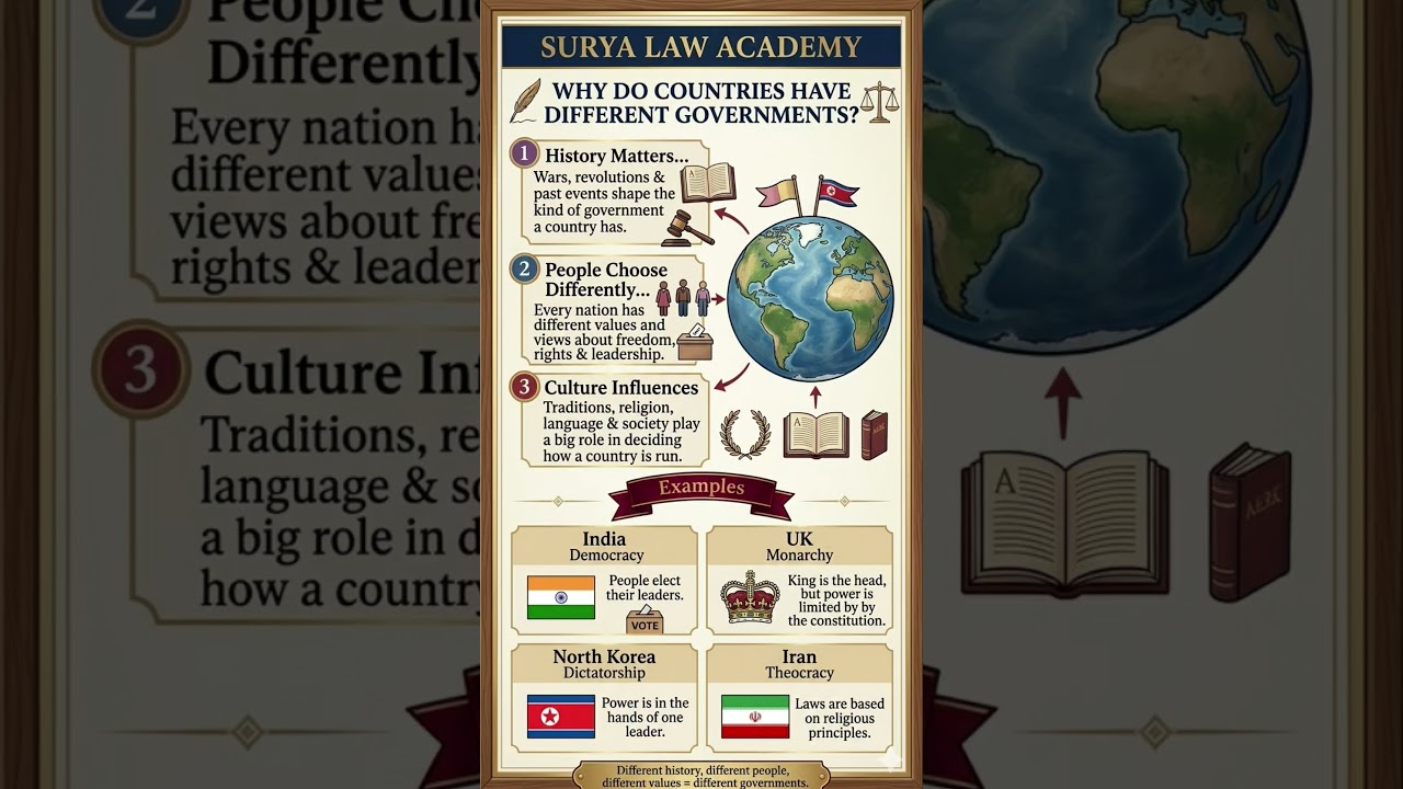 Why Do Governments Differ? 🏛️ #CLAT2027 #LegalReasoning #suryalawacademy #clatpreparation #clat2028