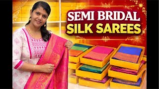 Premium Semi Bridal Silk Sarees 💛Perfect for Wedding &Festive wear screenshot 1