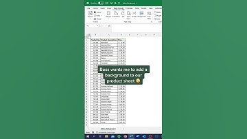 How to insert background in Excel Sheet 😎 #shorts #youtubeshorts #viral