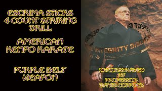 Escrima Sticks 4 Count Striking Drill - American Kenpo Karate